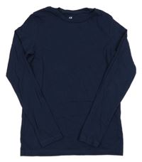 Tmavomodré triko H&M