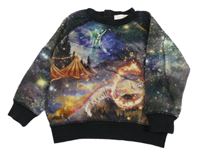 Barevná galaktická mikina s tygrem 