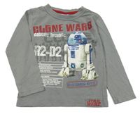 Šedé triko s robotem 