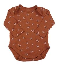 Hnědé body s květinami C&A