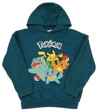 Petrolejová mikina s Pokémony a kapucí Primark