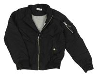 Černý šusťákový podšitý bomber H&M