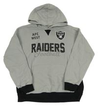 Šedo-černá mikina s nápisy a kapucí M&S