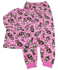 Tmavorůžové plyšové pyžamo s L.O.L. SURPRISE! Primark 