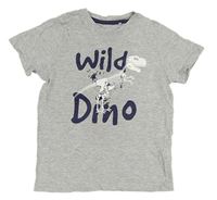 Šedé tričko s kostrou dinosaura Lupilu
