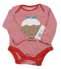 Nové - Červeno-bílé pruhované body s potiskem F&F