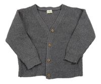 Tmavošedý propínací svetr F&F