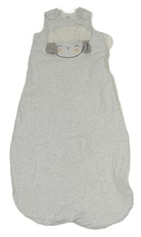 Šedý melírovaný zateplený spací pytel s ovečkou F&F
