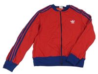 Červená sportovní propínací mikina Adidas