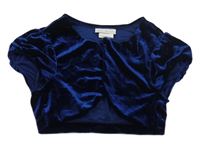 Tmavomodré sametové bolérko 