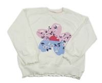 Bílá mikina s kytičkou 