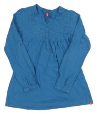 Modrá halenka s výšivkami Fitz