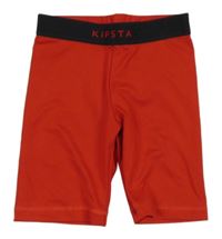 Červené sportovní elastické kraťasy Kipsta