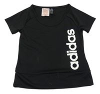Černé sportovní tričko s logem Adidas