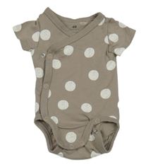 Hnědé puntíkaté zavinovací body H&M