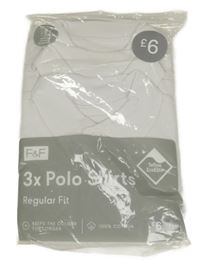 Nové - 3x bílé polo tričko F&F