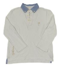 Bílo-modré polo triko s palmou Original Marines 