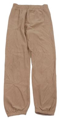 Starorůžové sametové žebrované kalhoty Matalan