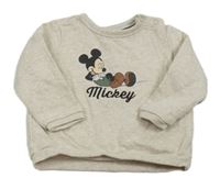 Béžová melírovaná mikina s Mickeym zn. C&A