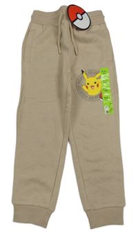 Nové - Béžové tepláky Pikachu Primark