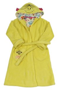 Žlutý chlupatý župan s kapucí - Little Miss M&S