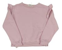 Světlerůžová mikina s volánky H&M