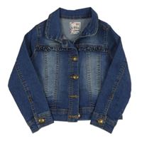 Tmavomodrá riflová bunda s volánky St. Bernard