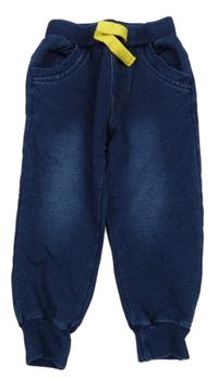 Tmavomodré teplákové cuff rifle 