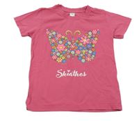 Růžové tričko s motýlem Strangea