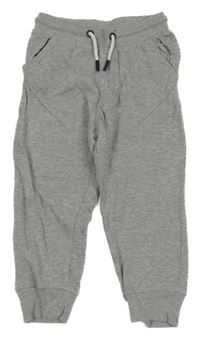 Šedé cuff tepláky Piazza Italia 