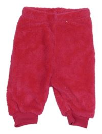 Tmavorůžové chlupaté kalhoty Ergee