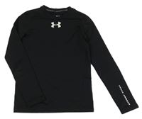 Černé funkční spodní triko s logem Under Armour