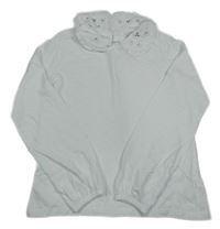 Bílé triko s límečkem a kamínky George