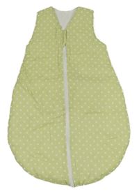 Světlezelený bavlněný zateplený spací pyterl Helios