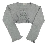 Stříbrné třpytivé svetrové bolerko H&M