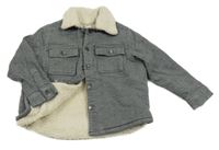 Šedá zateplená košilová bunda TU 