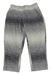 Šedo-tmavošedé melírované sportovní capri legíny Energetics 