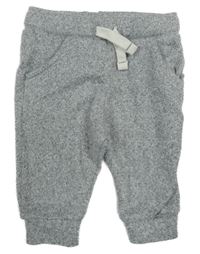 Šedé melírované úpletové kalhoty F&F