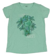 Světlezelené tričko s koníkem Yigga