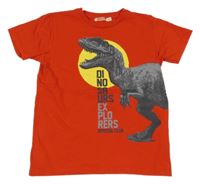 Červené tričko s dinosaurem 