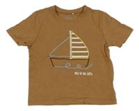 Béžové tričko s plachetnicí Topolino