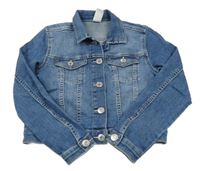 Modrá riflová crop bunda H&M