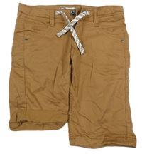 Béžové plátěné kraťasy Pocopiano