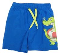 Safírové plážové kraťasy s dinosaurem Dopodopo