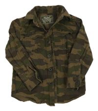 Béžové-khaki army riflová košile Rebel