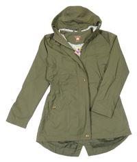Khaki šusťáková podzimní parka s kapucí Y.F.K.