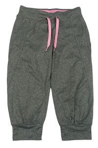 Šedé melírované capri sportovní tepláky H&M