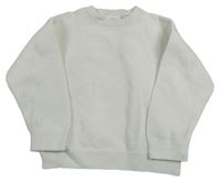 Bílý žebrovaný oversize svetr ZARA
