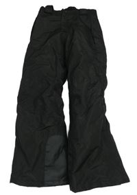 Černé šusťákové funkční zimní oteplovačky s odepínacími kšandami crivit