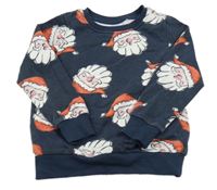 Tmavomodrá vánoční mikina se Santy L&D